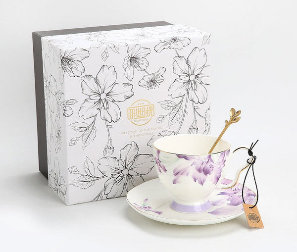 Luxury Tea Cup with Saucer, Elegant Coffee Cup, Porcelain Coffee Cup, Ceramic Tea Cup Set, Porcelain Tea cups, British Tea Cup Set, Afternoon Tea Cup with Saucer Set-HomePaintingDecor