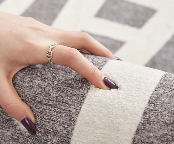 Modern Rugs for Living Room, Gray Modern Rugs for Bedroom, Large Geometric Rugs, Contemporary Area Rugs for Dining Room-HomePaintingDecor