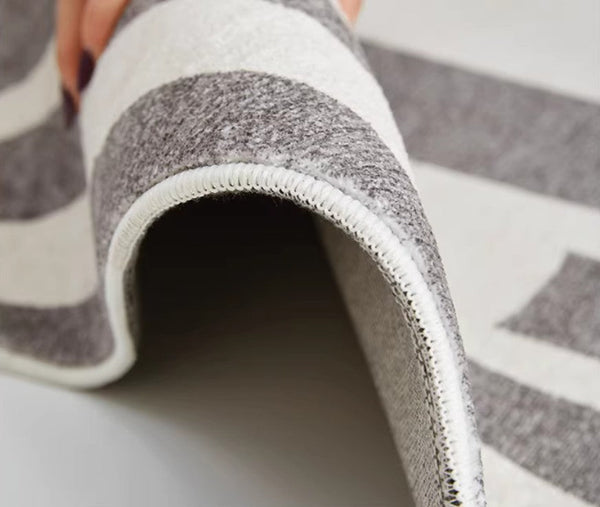 Geometric Modern Rugs for Living Room, Gray Modern Rugs for Bedroom, Contemporary Area Rugs for Dining Room-HomePaintingDecor