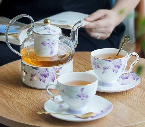 Luxury Tea Cup with Saucer, Elegant Coffee Cup, Porcelain Coffee Cup, Ceramic Tea Cup Set, Porcelain Tea cups, British Tea Cup Set, Afternoon Tea Cup with Saucer Set-HomePaintingDecor