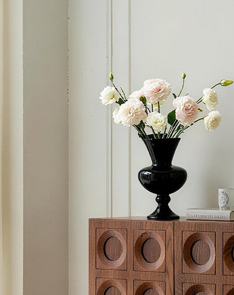 Handmade Modern Vases for Living Room, Modern Glass Vase for Flowers, Mid Century Glass Vases, Unique Decorative Glass Vase, Centerpiece Contemporary Vases on Table-HomePaintingDecor