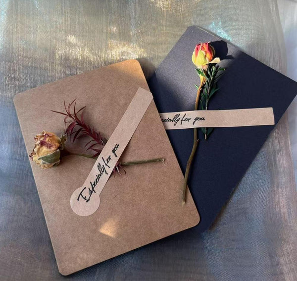Creative Birthday Greeting Card, Wedding Greeting Card, Unique Anniversary Greeting Card, Beautiful Valentine's Day Greeting Card, Original Handmade Dried Flower Greeting Cards-HomePaintingDecor
