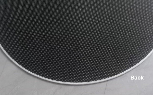Modern Rugs for Dining Room, Abstract Contemporary Round Rugs under Chairs, Circular Area Rugs for Bedroom, Geometric Modern Rugs for Living Room-HomePaintingDecor