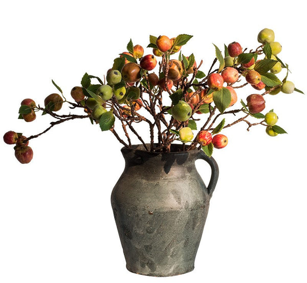 Green Apple Branch, Fruit Branch, Table Centerpiece, Beautiful Modern Flower Arrangement Ideas for Home Decoration, Simple Artificial Floral for Dining Room-HomePaintingDecor