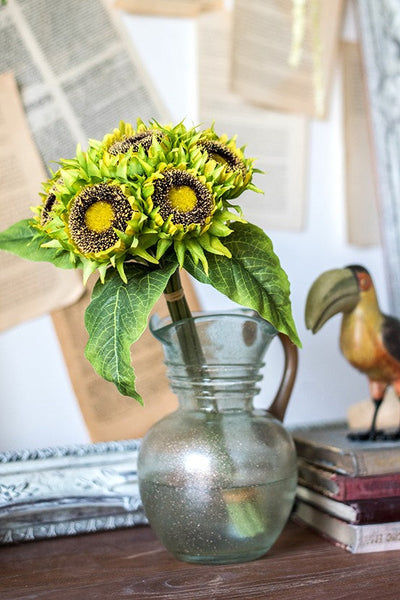 Unique Flower Arrangement for Home Decoration, A Bunch of Sunflowers, Bedroom Flower Arrangement Ideas, Beautiful Artificial Flowers for Living Room-HomePaintingDecor