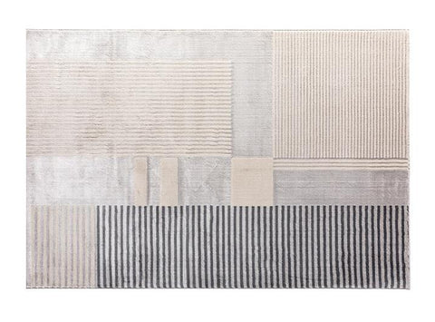 Large Modern Rugs for Living Room, Modern Rugs for Dining Room, Abstract Geometric Modern Rugs, Simple Modern Grey Rugs for Bedroom, Contemporary Rugs for Office-HomePaintingDecor