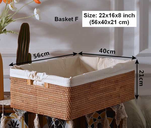 Storage Baskets for Bedroom, Extra Large Storage Basket for Clothes, Rectangular Storage Baskets, Storage Basket for Shelves-HomePaintingDecor