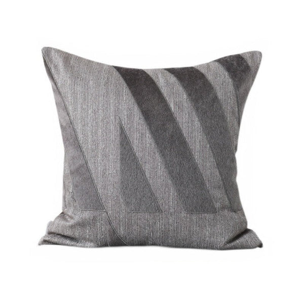 Modern Gray Throw Pillows for Couch, Decorative Throw Pillows, Modern Sofa Pillows, Simple Modern Throw Pillows for Living Room-HomePaintingDecor