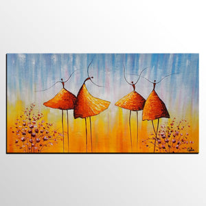 Wall Art Paintings, Paintings for Bedroom, Canvas Abstract Painting, Large Painting for Sale, Ballet Dancer Painting, Abstract Canvas Painting-HomePaintingDecor