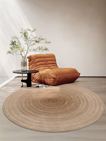 Contemporary Modern Rugs for Living Room, Modern Rugs under Coffee Table, Geometric Wool Rugs for Dining Room, Abstract Modern Round Rugs for Bedroom-HomePaintingDecor