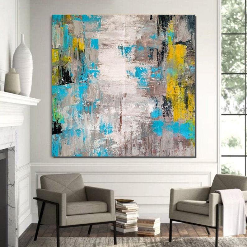 Modern Wall Art Ideas, Abstract Wall Painting, Huge Abstract Artwork, Extra Large Paintings for Livingroom, Simple Modern Art, Modern Canvas Painting-HomePaintingDecor