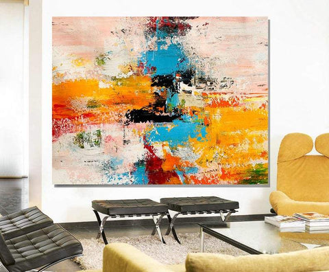 Acrylic Abstract Art, Extra Large Paintings, Modern Abstract Acrylic Painting, Living Room Wall Painting-HomePaintingDecor