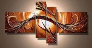Large Canvas Art Painting, Abstract Acrylic Art on Canvas, 4 Piece Wall Art Paintings, Bedroom Wall Art Ideas, Buy Painting Online-HomePaintingDecor