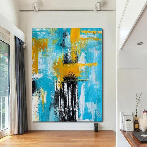 Large Modern Acrylic Painting, Wall Art for Dining Room, Hand Painted Wall Art Painting, Contemporary Canvas Artwork-HomePaintingDecor