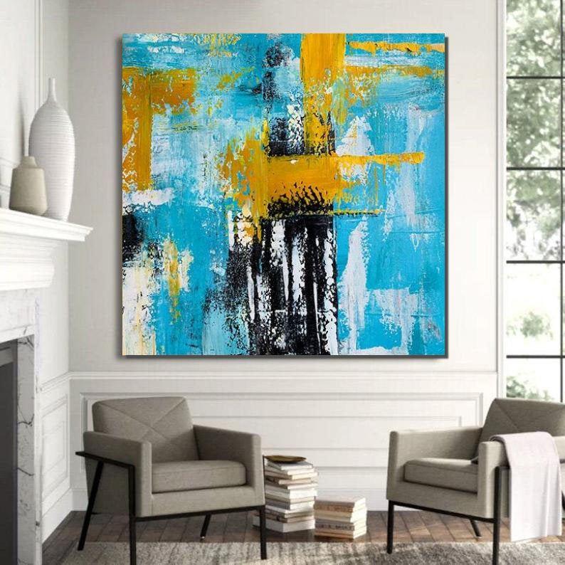 Acrylic Paintings for Bedroom, Living Room Wall Painting, Large Paintings for Sale, Abstract Acrylic Paintings, Contemporary Modern Art, Simple Canvas Painting-HomePaintingDecor
