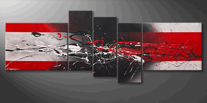 Large Paintings for Living Room, Abstract Acrylic Painting, Simple Modern Art, 5 Piece Wall Painting, Modern Wall Art Paintings-HomePaintingDecor