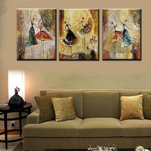 Abstract Acrylic Painting, Ballet Dancers Painting, Canvas Painting for Dining Room, Modern Paintings for Sale-HomePaintingDecor