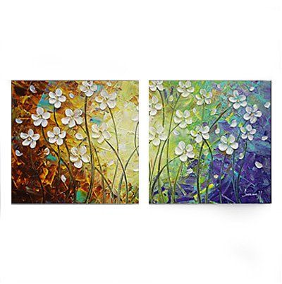 Flower Painting, Acrylic Flower Paintings, Bedroom Wall Art Painting, Modern Contemporary Paintings-HomePaintingDecor