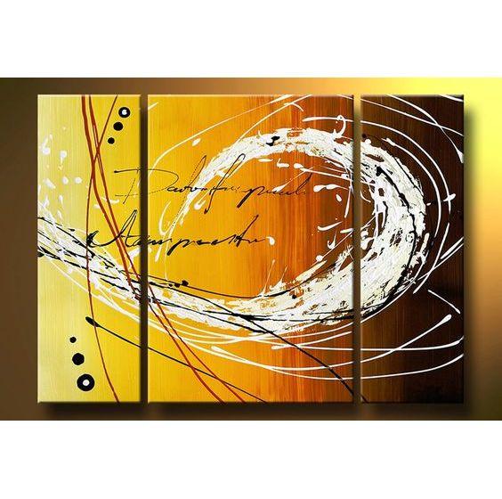 Bedroom Wall Art Paintings, Modern Abstrct Painting, Living Room Wall Art Ideas, 3 Piece Canvas Paintnig, Large Abstract Paintings-HomePaintingDecor