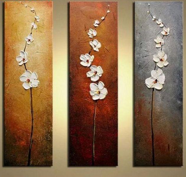 Acrylic Flower Paintings, Acrylic Wall Art Painting, Flower Abstract Painting, Dining Room Wall Art Ideas, Texture Painting, Acrylic Painting for Sale-HomePaintingDecor