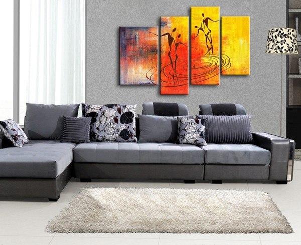 Abstract Painting of Love, Large Acrylic Painting, Abstract Painting on Canvas, Bedroom Wall Art Paintings, Simple Modern Art-HomePaintingDecor