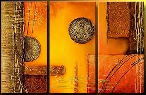 Heavy Texture Acrylic Painting, Dining Room Wall Art Paintings, 3 Piece Art Painting, Heavy Texture Paintings, Contemporary Wall Art Painting-HomePaintingDecor