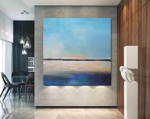 Bedroom Wall Painting, Original Landscape Paintings, Large Paintings for Living Room, Hand Painted Acrylic Painting, Seascape Canvas Paintings-HomePaintingDecor