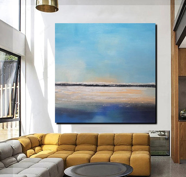 Bedroom Wall Painting, Original Landscape Paintings, Large Paintings for Living Room, Hand Painted Acrylic Painting, Seascape Canvas Paintings-HomePaintingDecor