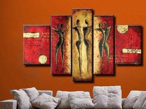 Acrylic Modern Wall Art Paintings, Hand Painted Canvas Art, Modern Paintings for Living Room, Multi Panel Canvas Painting-HomePaintingDecor