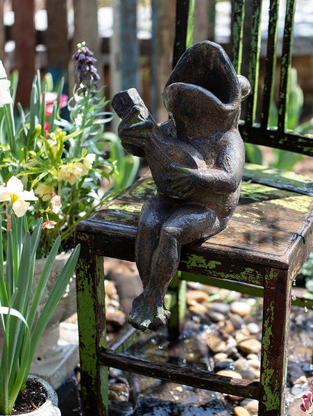 Garden Animal Statues, Unique Modern Garden Sculptures, Frog Flowerpot for Garden Decoration, Beautiful Cute Frog Statues, Creative Villa Outdoor Gardening Ideas-HomePaintingDecor