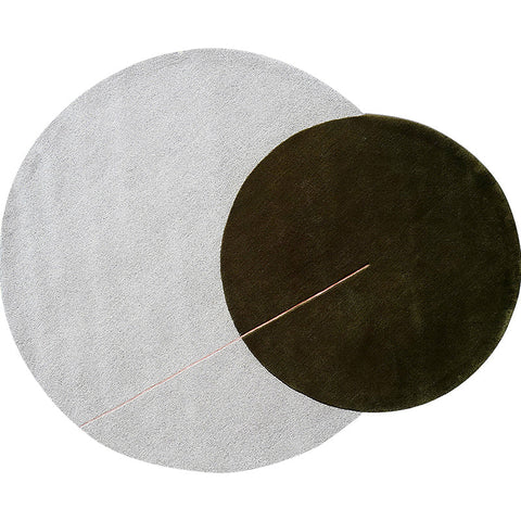 Contemporary Wool Rugs under Dining Room Table, Round Modern Rugs for Bedroom, Unique Modern Wool Area Rugs, Simple Modern Rugs for Living Room-HomePaintingDecor
