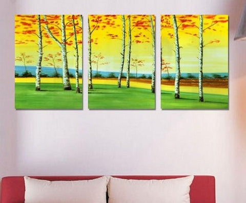 Landscape Painting, Autumn Art, Canvas Painting, Wall Art, Large Painting, Living Room Wall Art, Modern Art, 3 Piece Wall Art, Abstract Painting, Home Art Decor-HomePaintingDecor