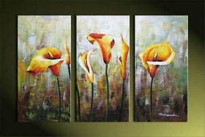 Modern Wall Art Painting, Calla Lily Flower Paintings, Acrylic Flower Art, Flower Painting Abstract-HomePaintingDecor