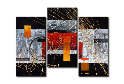 Contemporary Wall Painting, 3 Piece Painting, Modern Acrylic Paintings, Bedroom Wall Art Paintings-HomePaintingDecor