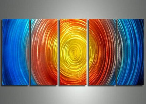 Acrylic Painting Abstract, Living Room Wall Art Paintings, Modern Contemporary Art, Colorful Lines-HomePaintingDecor