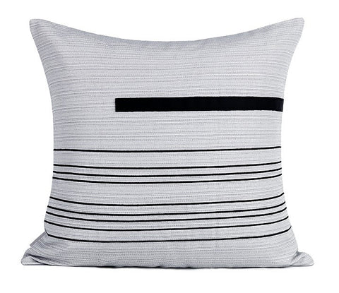 Modern Sofa Pillow, Simple Black and White Modern Throw Pillows, Throw Pillow for Couch, Decorative Throw Pillows, Throw Pillow for Living Room-HomePaintingDecor