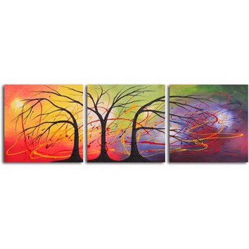Acrylic Painting Abstract, 3 Piece Wall Art, Paintings for Living Room, Landscape Paintings, Hand Painted Canvas Painting-HomePaintingDecor