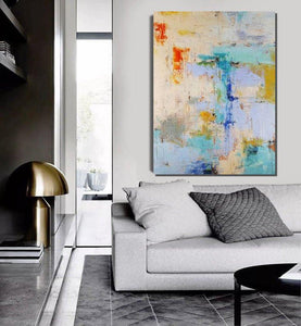 Extra Large Paintings for Bedroom, Abstract Acrylic Painting, Hand Painted Wall Painting, Modern Abstract Art-HomePaintingDecor