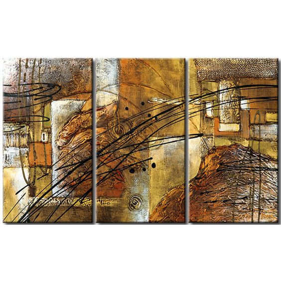 Texture Artwork, Abstract Painting on Canvas, 3 Piece Wall Art, Modern Acrylic Paintings, Wall Art Paintings-HomePaintingDecor