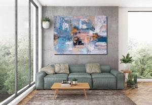 Hand Painted Acrylic Painting, Huge Abstract Painting, Extra Large Paintings for Living Room, Modern Abstract Art-HomePaintingDecor