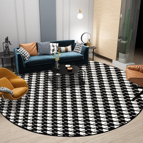 Large Modern Rugs under Coffee Table, Dining Room Modern Rugs, Contemporary Modern Rugs in Bedroom, Round Modern Rugs in Living Room-HomePaintingDecor