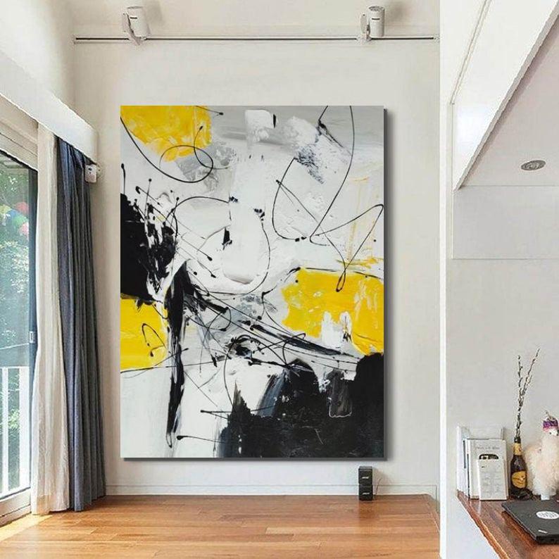Large Contemporary Canvas Painting, Modern Acrylic Artwork, Wall Art for Living Room, Hand Painted Wall Art Painting-HomePaintingDecor