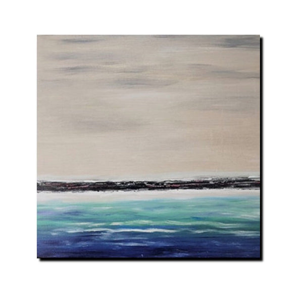 Living Room Wall Art Painting, Original Landscape Paintings, Large Paintings for Sale, Simple Abstract Paintings, Seascape Acrylic Paintings-HomePaintingDecor
