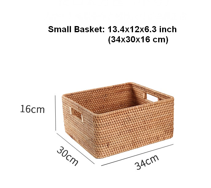 Large Storage Baskets for Bedroom, Storage Baskets for Bathroom, Rectangular Storage Baskets, Storage Baskets for Shelves-HomePaintingDecor