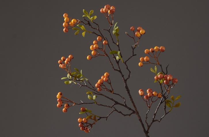 Rustic Artificial Autumn Fruit, Stem 28" Tall, Flower Arrangement, Botanicial Plant-HomePaintingDecor