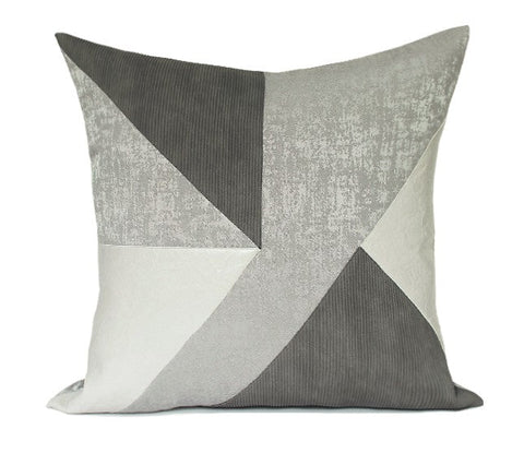 Simple Modern Pillows for Living Room, Grey Decorative Pillows for Couch, Modern Sofa Pillows, Modern Sofa Pillows, Contemporary Geometric Pillows-HomePaintingDecor