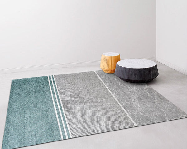 Modern Rugs for Living Room, Large Green Grey Floor Rugs, Contemporary Area Rugs for Bedroom, Dining Room Floor Rugs-HomePaintingDecor