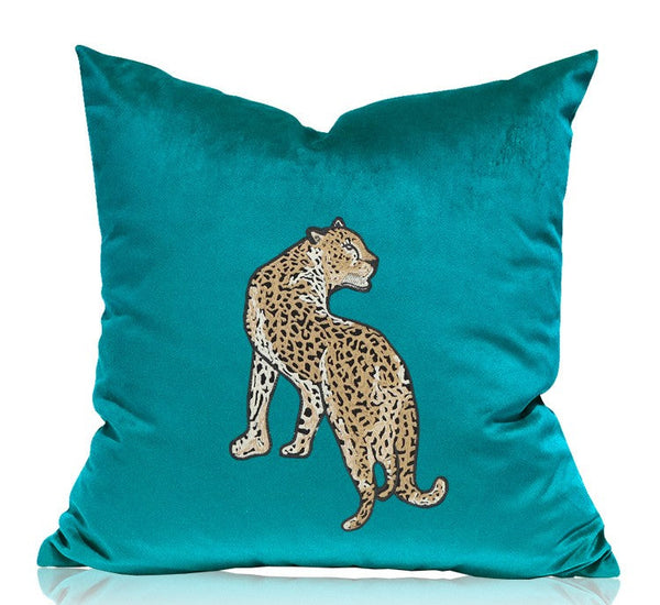 Decorative Pillows for Living Roomï¼?Contemporary Throw Pillows, Cheetah Decorative Cushion, Modern Sofa Pillows-HomePaintingDecor
