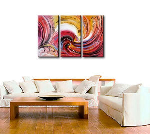 Colorful Lines Painting, Abstract Canvas Painting, Dining Room Wall Art Paintings, 3 Piece Art Painting, Modern Abstract Wall Art-HomePaintingDecor