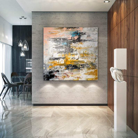 Abstract Acrylic Wall Painting, Extra Large Paintings for Living Room, Hand Painted Wall Painting, Modern Abstract Art for Bedroom, Simple Painting Ideas-HomePaintingDecor